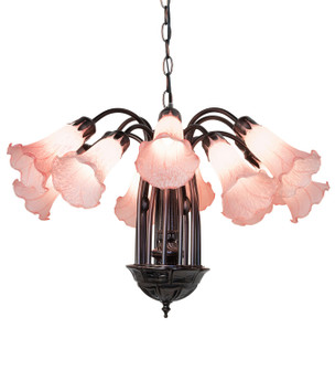 Pink 12 Light Chandelier in Mahogany Bronze (57|147292)