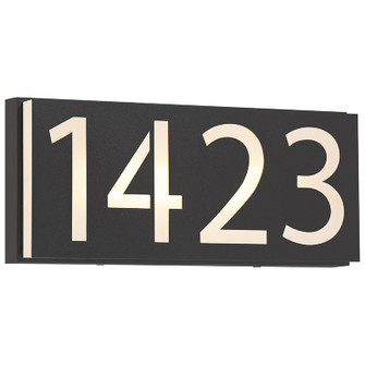 Numero Wet LED Outdoor Address Light in Black (18|SB20022LEDDMGBLACR)