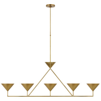 Orsay LED Linear Chandelier in Hand-Rubbed Antique Brass (268|PCD5216HAB)