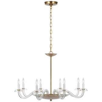 Brigitte LED Chandelier in Clear Glass and Hand-Rubbed Antique Brass (268|PCD5020CGHAB)