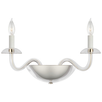 Brigitte LED Wall Sconce in Clear Glass and Polished Nickel (268|PCD2020CGPN)