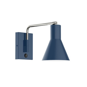 Flare One Light Wall Mount in Navy w/Brushed Nickel (518|SWA4365096)
