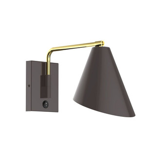 Jasmine One Light Wall Mount in Architectural Bronze w/Brushed Brass (518|SWA4155191)
