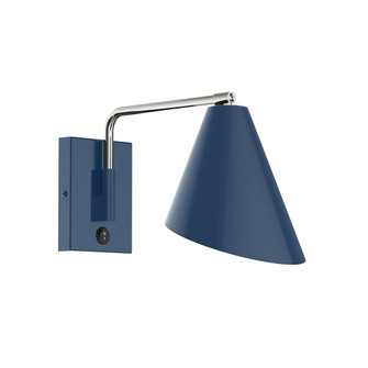 Jasmine One Light Wall Mount in Navy w/Brushed Nickel (518|SWA4155096)
