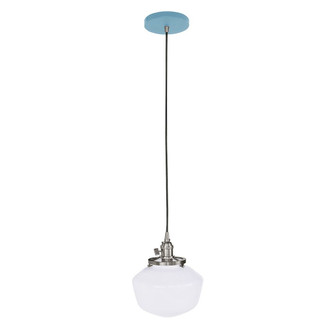 Uno One Light Pendant in Light Blue w/Brushed Nickel (518|PEB4135496C16)
