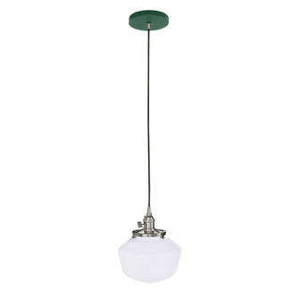 Uno One Light Pendant in Forest Green w/Brushed Nickel (518|PEB4134296C16)