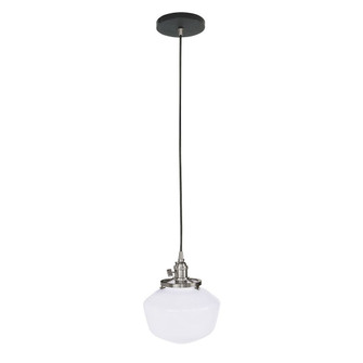 Uno One Light Pendant in Black w/Brushed Nickel (518|PEB4134196C16)