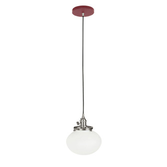 Uno One Light Pendant in White with Brushed Nickel (518|PEB4114496C25)