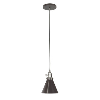 Uno One Light Pendant in Architectural Bronze w/Brushed Nickel (518|PEB4055196C25)