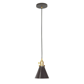 Uno One Light Pendant in Architectural Bronze w/Brushed Brass (518|PEB4055191C25)