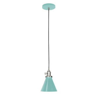 Uno One Light Pendant in Sea Green w/Brushed Nickel (518|PEB4054896C16)