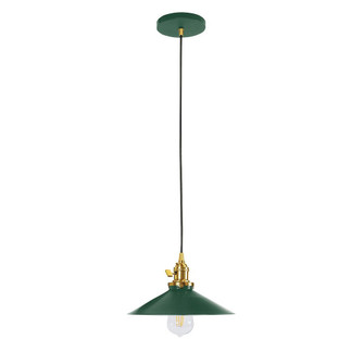 Uno One Light Pendant in Forest Green w/Brushed Brass (518|PEB4044291C26)