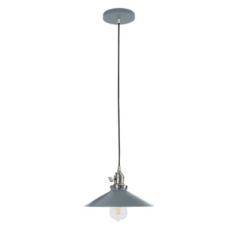 Uno One Light Pendant in Slate Gray w/Brushed Nickel (518|PEB4044096C16)