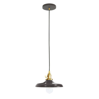 Uno One Light Pendant in Architectural Bronze w/Brushed Brass (518|PEB4015191C26)