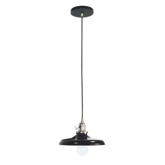Uno One Light Pendant in Black w/Brushed Nickel (518|PEB4014196C25)