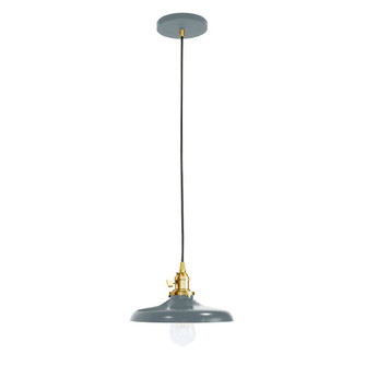 Uno One Light Pendant in Slate Gray w/Brushed Brass (518|PEB4014091C26)