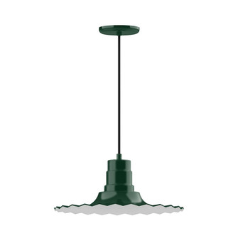 Radial One Light Pendant in Forest Green (518|PEB15942G06)