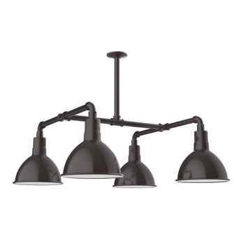 Deep Bowl Four Light Pendant in Architectural Bronze (518|MSP11551T24G06)