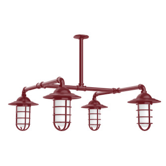 Vaportite Four Light Pendant in Barn Red (518|MSP05255T48G07)