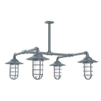 Vaportite Four Light Pendant in Slate Gray (518|MSP05240G07)