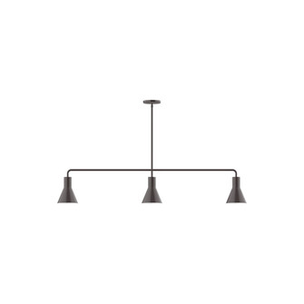 Flare Three Light Linear Pendant in Architectural Bronze (518|MSN43651)