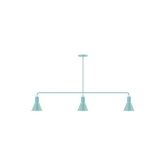 Flare Three Light Linear Pendant in Sea Green (518|MSN43648)