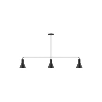 Flare Three Light Linear Pendant in Black (518|MSN43641)