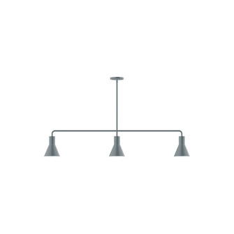 Flare Three Light Linear Pendant in Slate Gray (518|MSN43640)