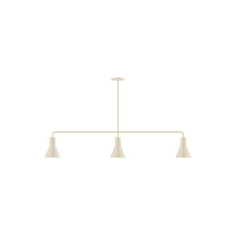 Flare Three Light Linear Pendant in Cream (518|MSN43616)