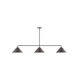 Pinnacle Three Light Linear Pendant in Architectural Bronze (518|MSN42251)
