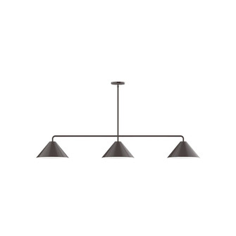 Axis Three Light Linear Pendant in Architectural Bronze (518|MSN42251)