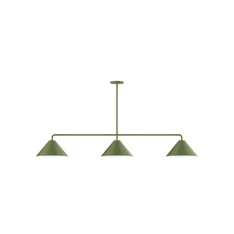 Pinnacle Three Light Linear Pendant in Fern Green (518|MSN42222)