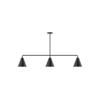 Axis Three Light Linear Pendant in Black (518|MSN42041)