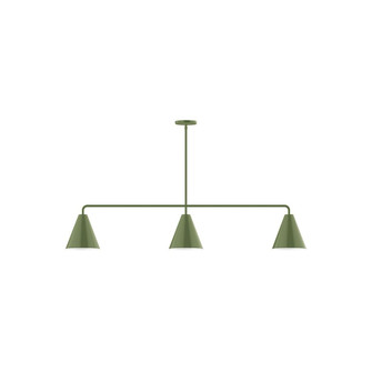 Axis Three Light Linear Pendant in Fern Green (518|MSN42022)