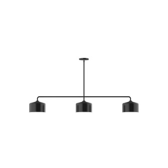 Axis Three Light Linear Pendant in Black (518|MSN41941)