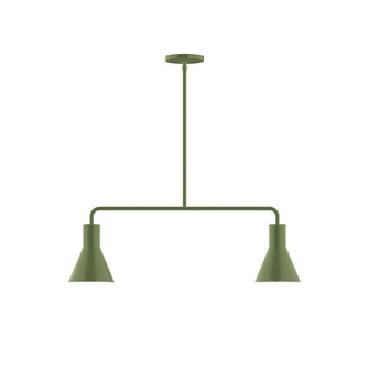 Flare Two Light Linear Pendant in Fern Green (518|MSG43622)