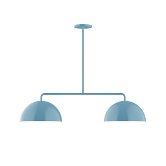 Arcade Two Light Linear Pendant in Light Blue (518|MSG432G1554)