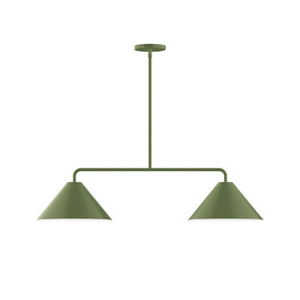 Pinnacle Two Light Linear Pendant in Fern Green (518|MSG42222)