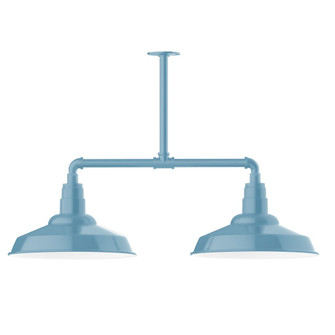 Warehouse Two Light Pendant in Light Blue (518|MSD18454G06)