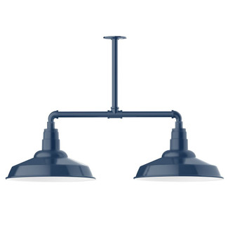 Warehouse Two Light Pendant in Navy (518|MSD18450G06) Warehouse Two Light Pendant in Navy (518|MSD18450G06)