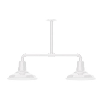 Warehouse Two Light Pendant in White (518|MSD18244T36G06)