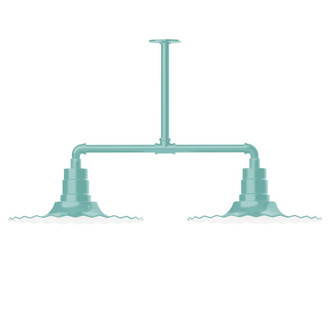 Radial Two Light Pendant in Sea Green (518|MSD15948T36G06)