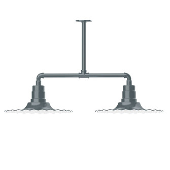 Radial Two Light Pendant in Slate Gray (518|MSD15940G06)