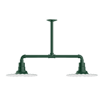 Radial Two Light Pendant in Forest Green (518|MSD15842G06)