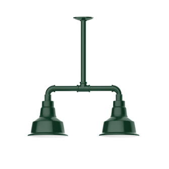 Warehouse Two Light Pendant in Forest Green (518|MSB18042T30G06)