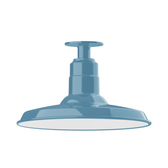 Warehouse One Light Flush Mount in Light Blue (518|FMB18354G06)