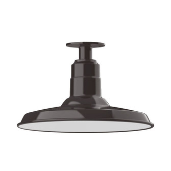 Warehouse One Light Flush Mount in Architectural Bronze (518|FMB18351G06)