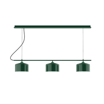 Axis Three Light Linear Chandelier in Forest Green (518|CHD41942C25)