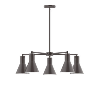 Flare Five Light Chandelier in Architectural Bronze (518|CHC43651)