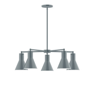 Flare Five Light Chandelier in Slate Gray (518|CHC43640)